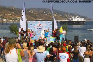 Sch�ne Kulisse - Siegerpodest in Malibu