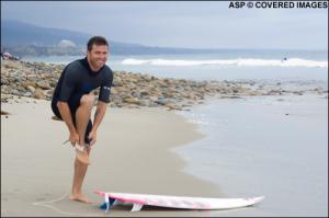 Danny Wills macht sich bereit f�r den Freesurf am Lay Day