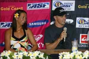 Layne Beachley und Kelly Slater