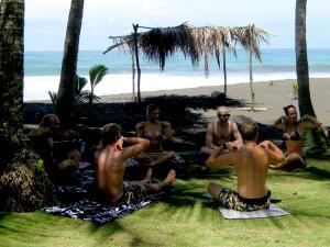 Yoga-Sessions mit Blick auf den Spot