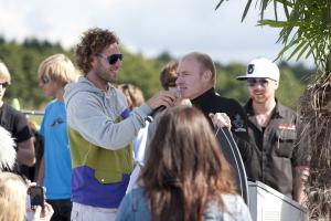 Chris Bachmann interviewt Jos� Fernandes  - Foto: Snow Dome